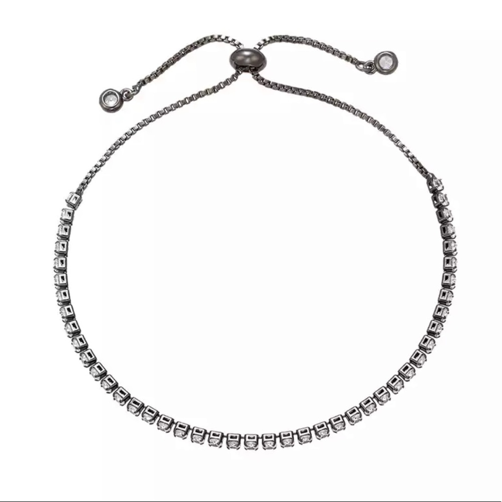 Gunmetal Tennis Bracelet (Friendship Style)